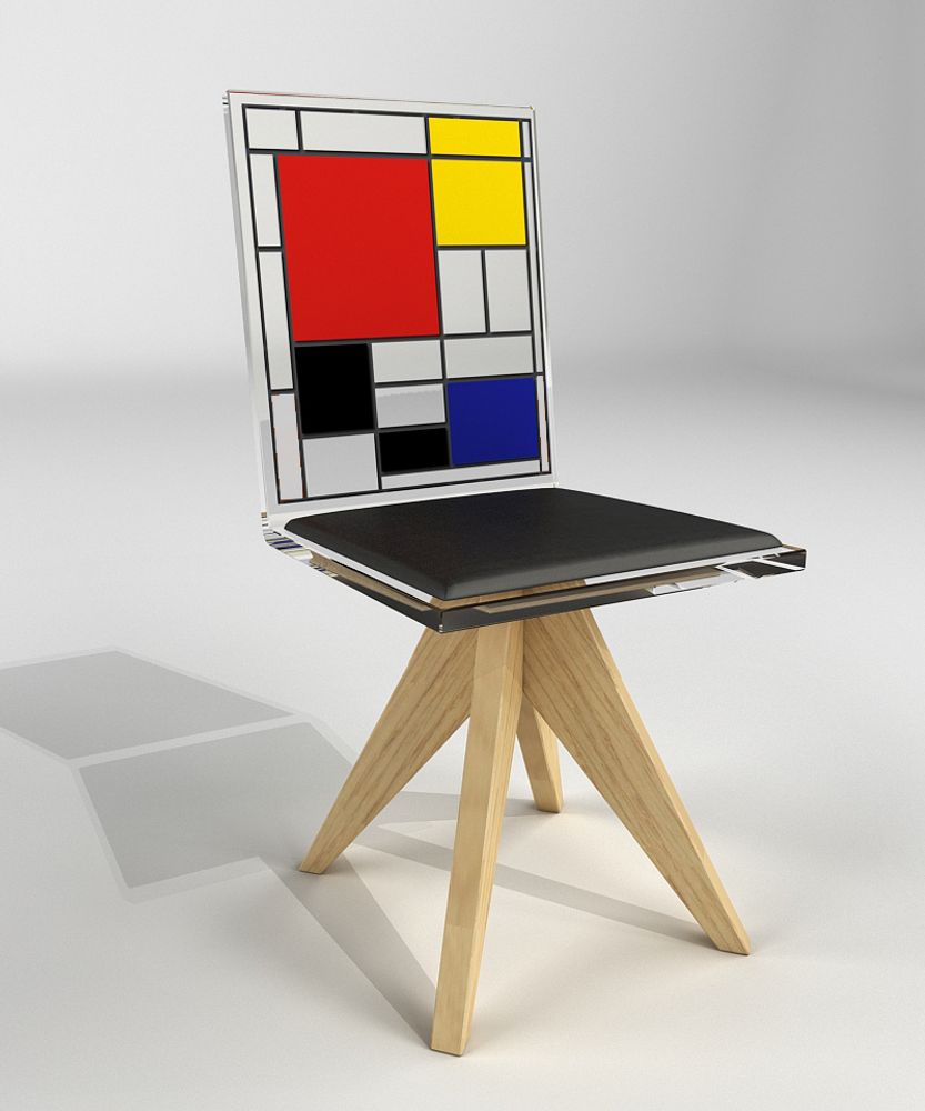 Tabourets - Collection Mondrian Chaises et Tabourets - FREDERIC JULIEN DESIGN