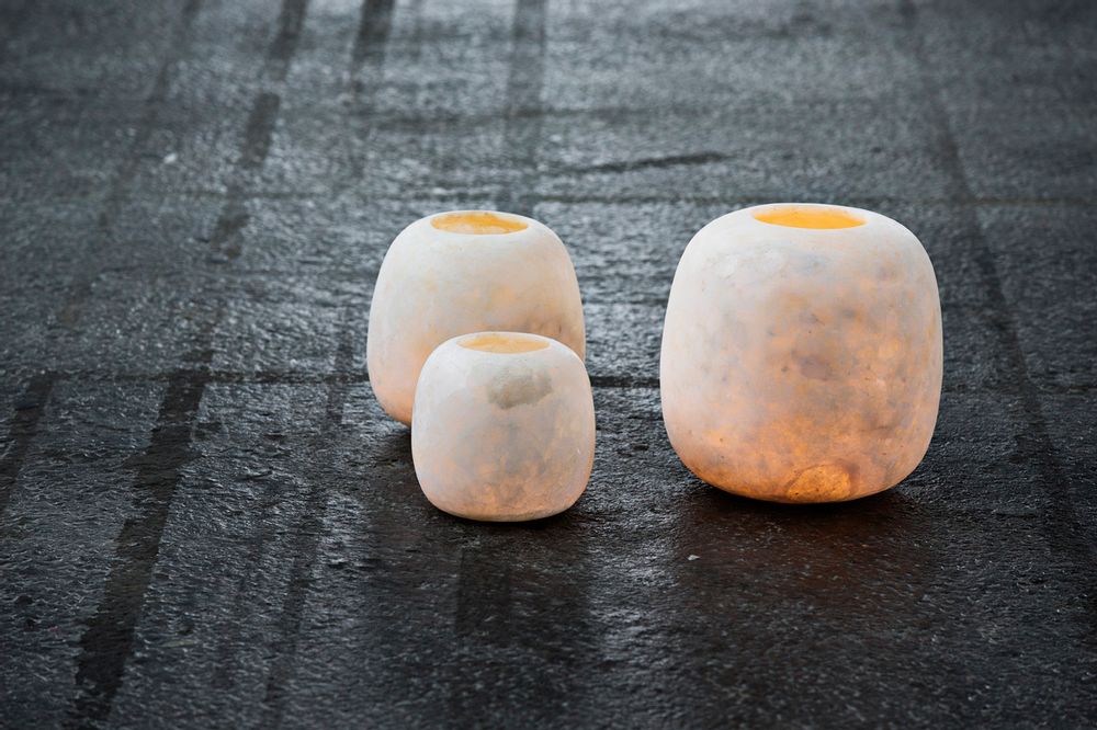 Decorative objects - Alabaster curra candlesticks - SIROCCOLIVING APS