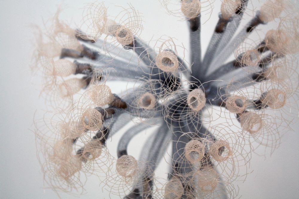 Tableaux - TABLEAU TEXTILE VEGETAL NOTE GIVREE - FRANÇOISE DELAIRE CRÉATIONS