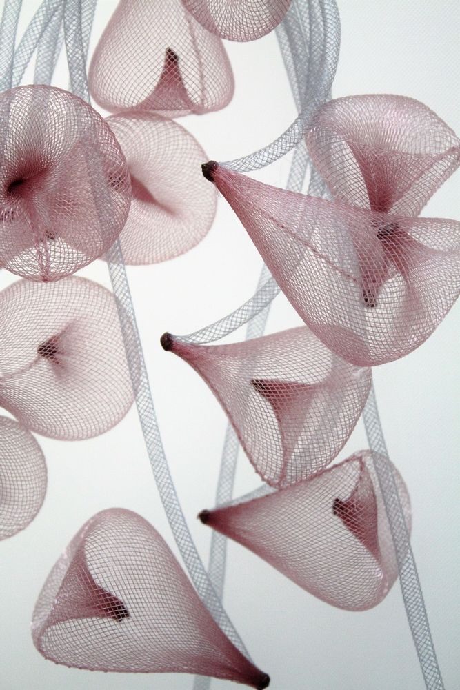 Tableaux - TABLEAU TEXTILE VEGETAL NOTE GIVREE - FRANÇOISE DELAIRE CRÉATIONS