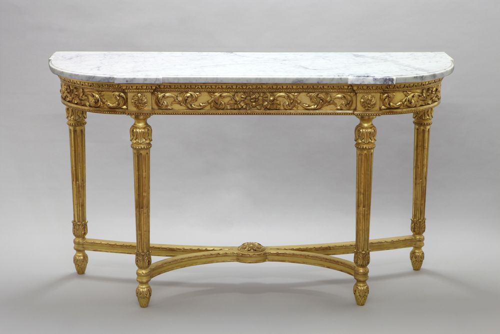 Console table - Console Louis XVI  - ATELIER D'ART MARC MORISSET