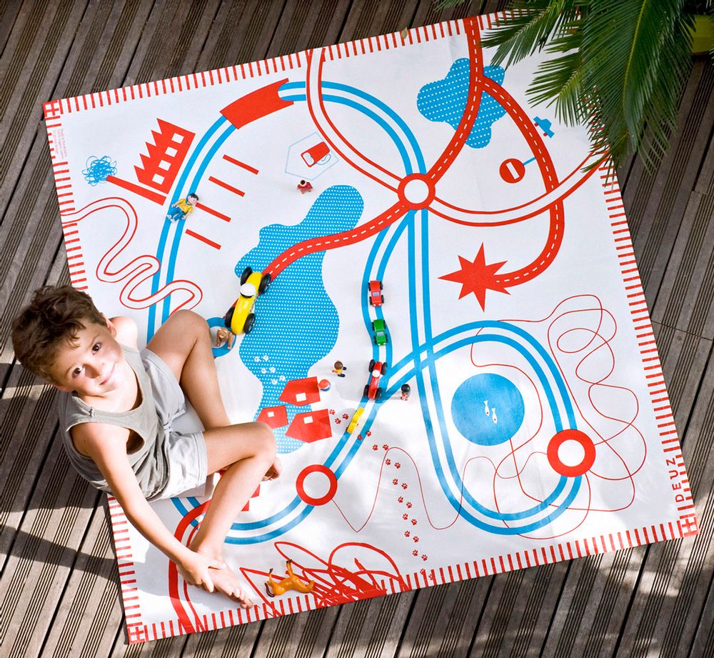 Jeux enfants - TAPIS DE JEUX - coton bio - DEUZ - TIME TO PLAY