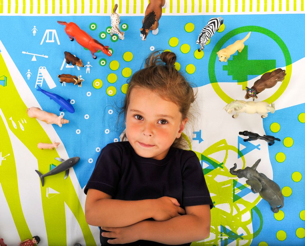 Jeux enfants - TAPIS DE JEUX - coton bio - DEUZ - TIME TO PLAY