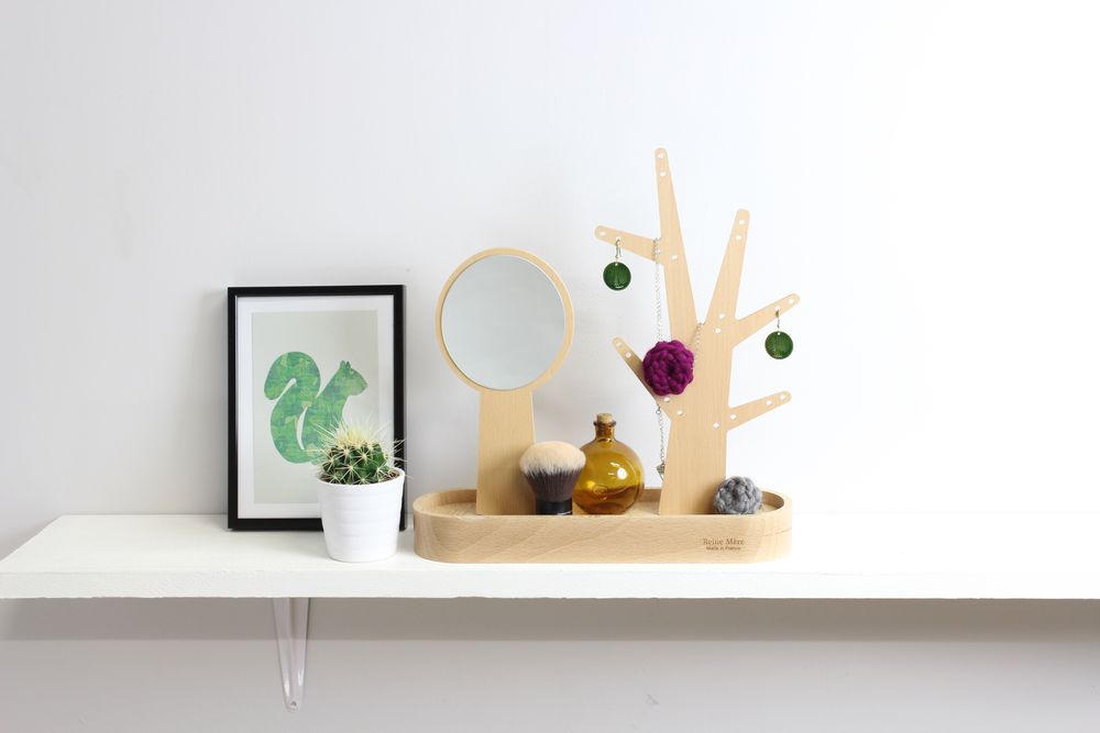 Design objects - Eden | jewelry tree and hand mirror - REINE MÈRE