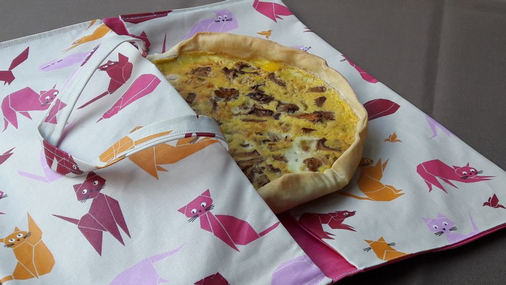 Kitchen linens - Wipeable Pie Carrier Bag - FLEUR DE SOLEIL