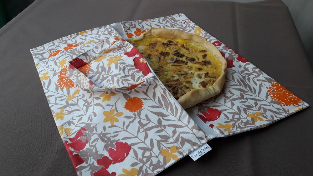 Kitchen linens - Wipeable Pie Carrier Bag - FLEUR DE SOLEIL