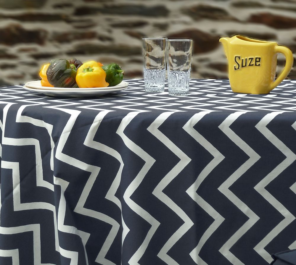 Linge de table textile - Nappe ronde et ovale - FLEUR DE SOLEIL