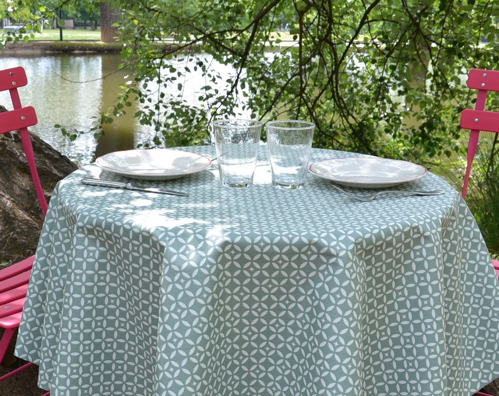 Linge de table textile - Nappe ronde et ovale - FLEUR DE SOLEIL