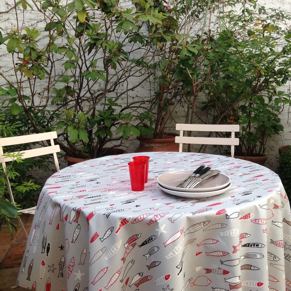 Linge de table textile - Nappe ronde et ovale - FLEUR DE SOLEIL