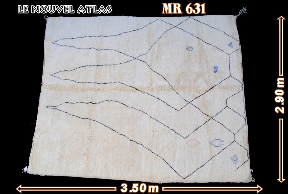 Tapis contemporains - TAPIS BENI OURAIINE RECENT - LE NOUVEL ATLAS