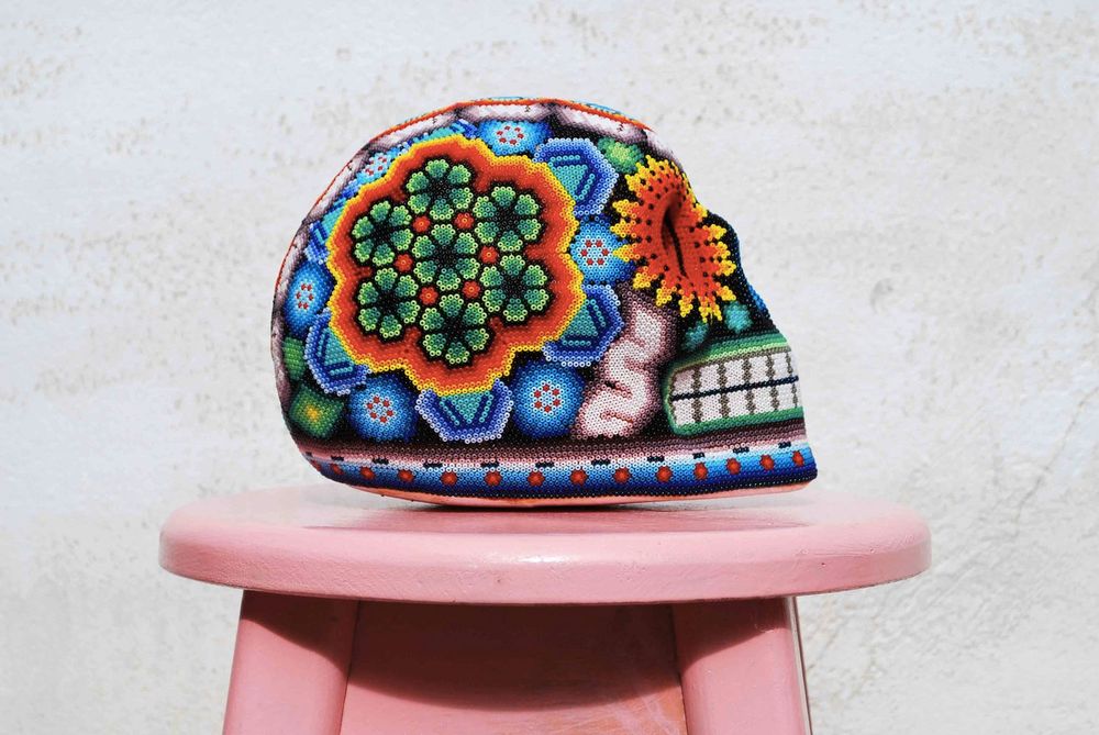 Pièces uniques - Calavera Huichola : tête de mort mexicaine - P.I. PROJECT