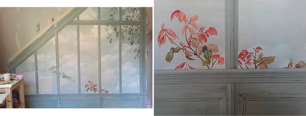 Autres décorations murales - Véranda en trompe-l'oeil - ATELIER ATHENAIS DECORS PEINTS