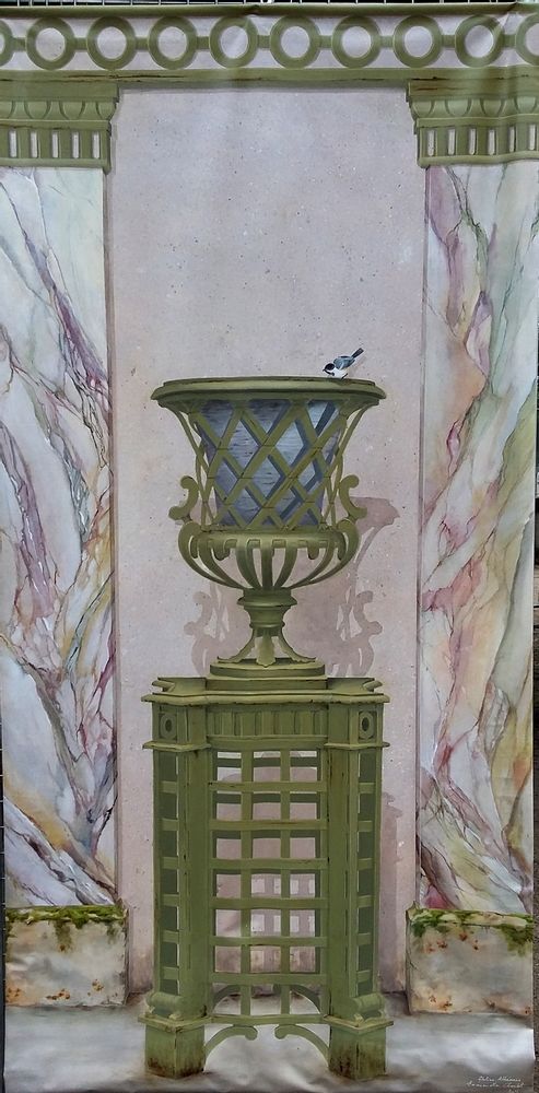Autres décorations murales - Vase Médicis en trompe-l'oeil - ATELIER  ATHENAIS DECORS PEINTS