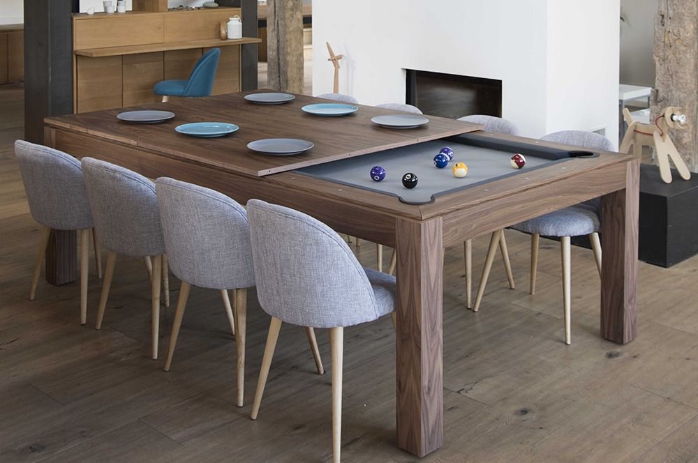 Dining Tables - Fusiontables - Wood-Line collection convertible dining pool table - FUSIONTABLES