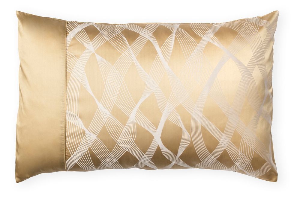 Linge de lit - Parure de lit soie coton Rubans Gold - GINGERLILY LTD