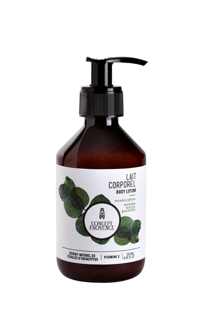 Cosmétiques - Lait corporel Eucalyptus & Menthe Poivrée - CONCEPT PROVENCE