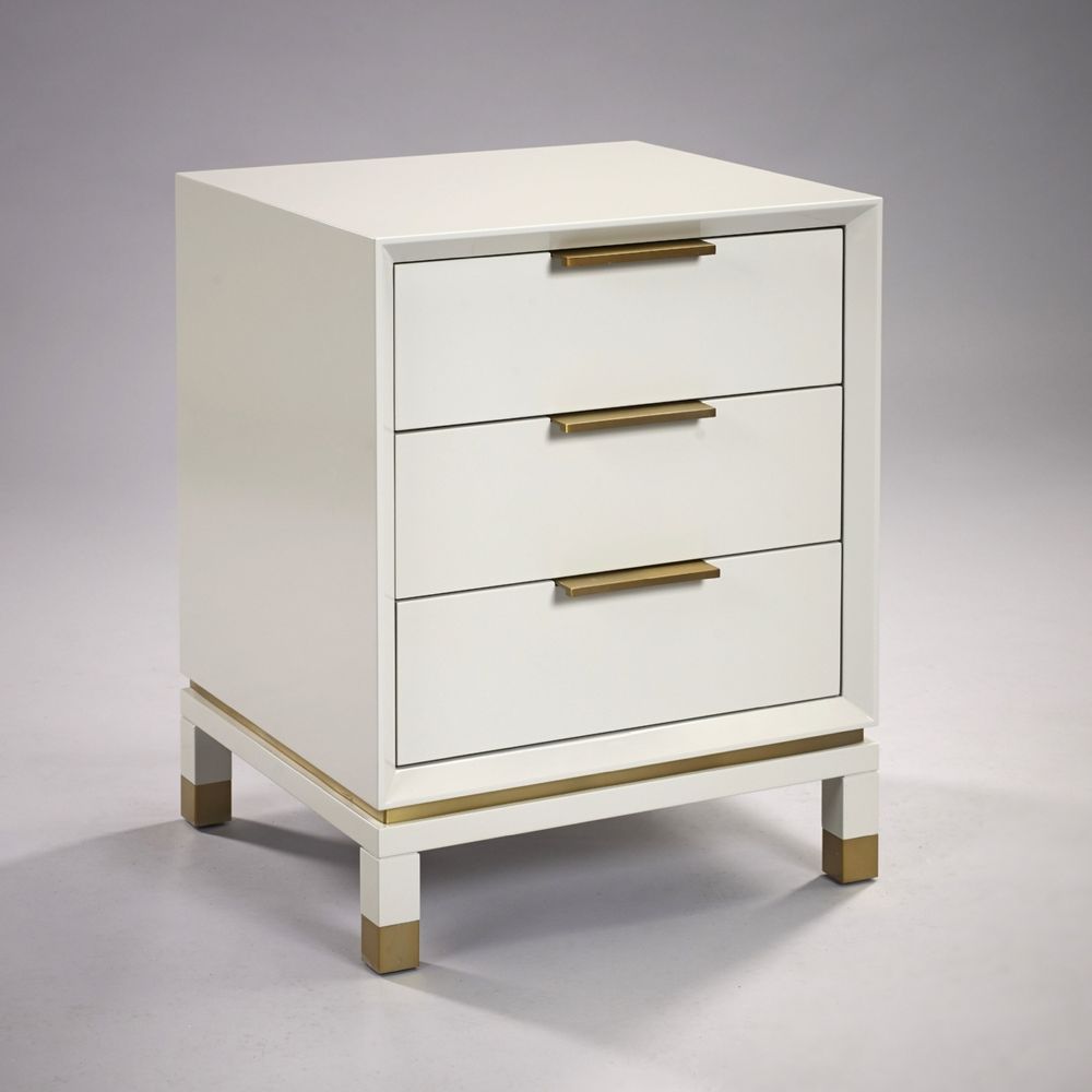 Night tables - Baxter bedside in French Grey - ROBERT LANGFORD