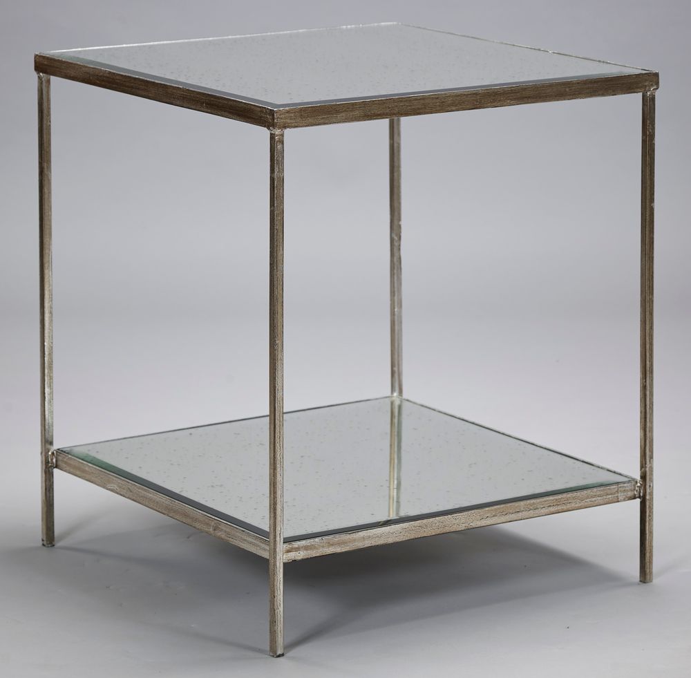 Tables Salle à Manger - Table d'appoint Victor en argent vieilli - ROBERT LANGFORD