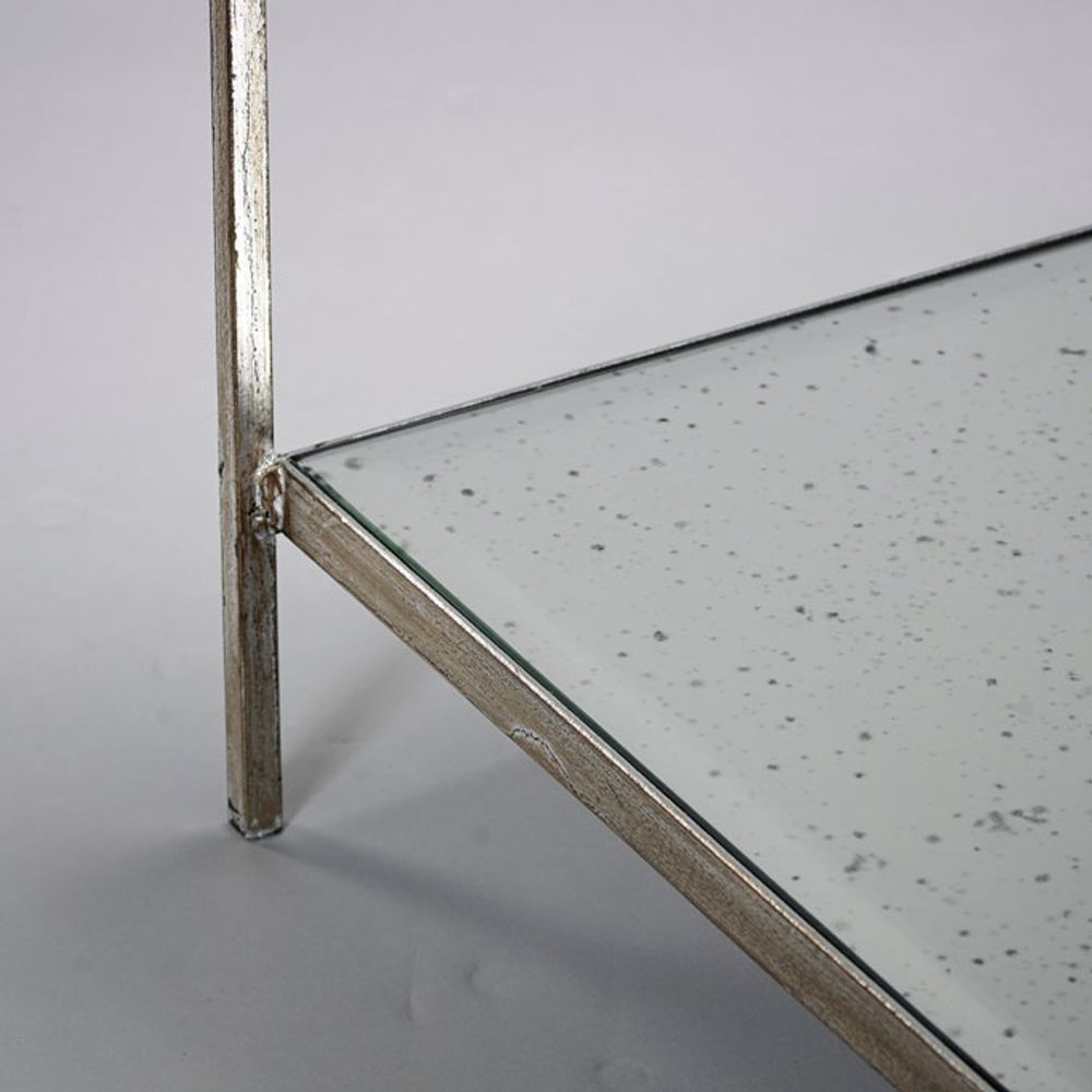 Tables Salle à Manger - Table d'appoint Victor en argent vieilli - ROBERT LANGFORD