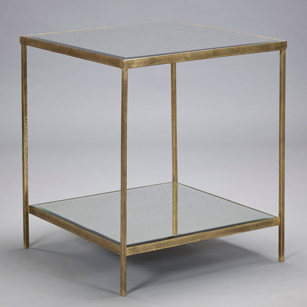 Tables Salle à Manger - Table d'appoint Victor en argent vieilli - ROBERT LANGFORD