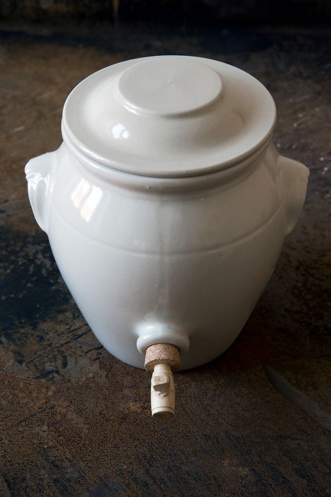 Food storage - Vinegar jar in stoneware - MANUFACTURE DE DIGOIN 1875
