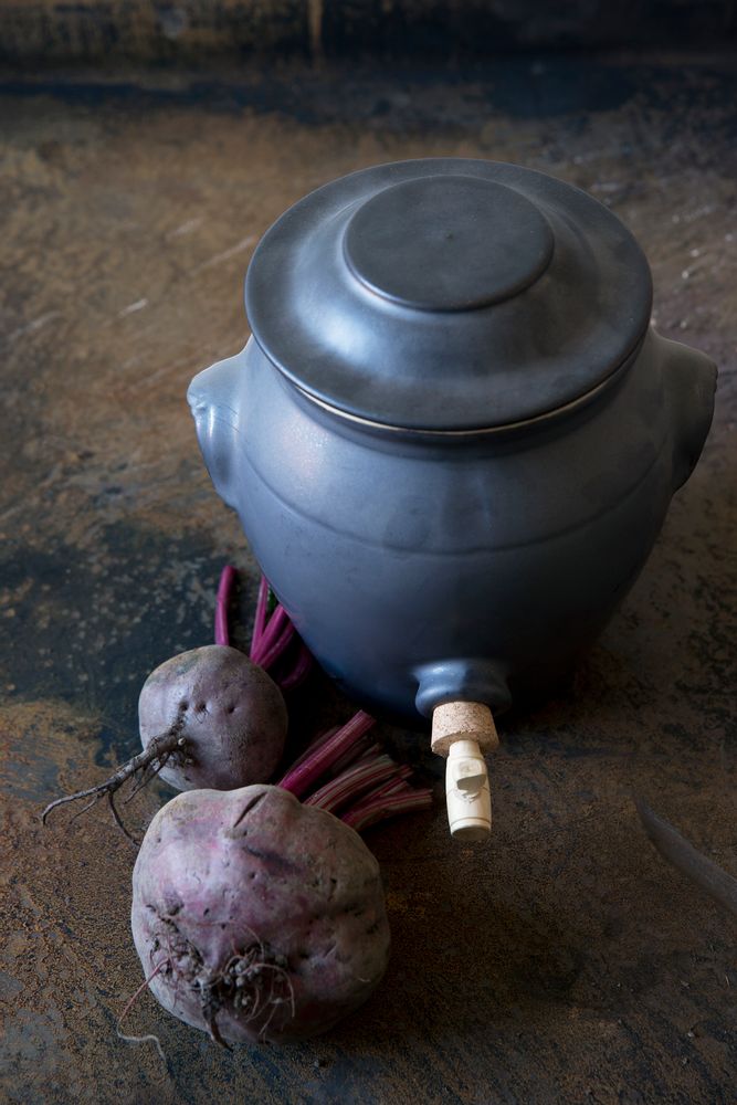 Food storage - Vinegar jar in stoneware - MANUFACTURE DE DIGOIN 1875