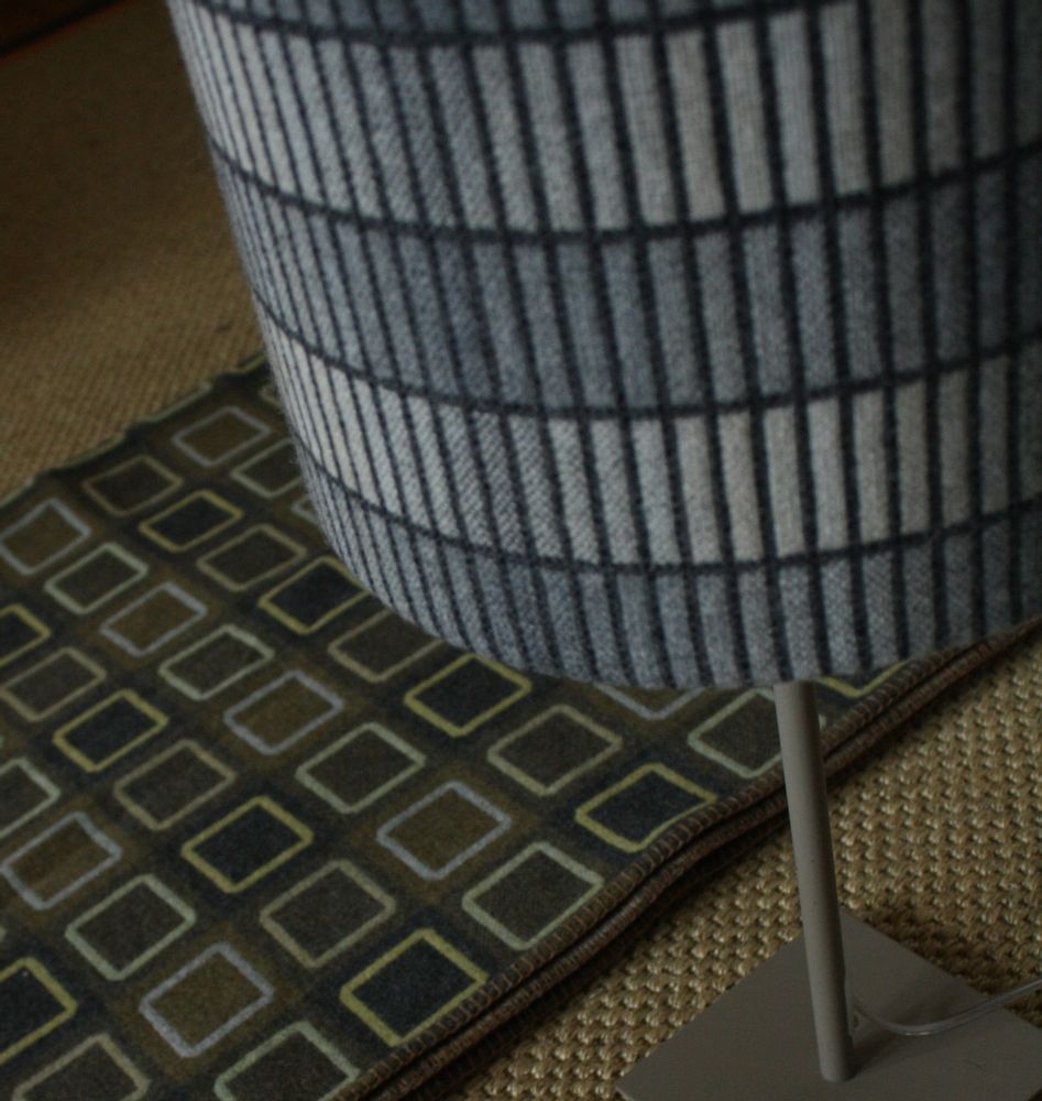 Objets design - Groove Grey Lampshade - CHALK WOVENS (UK) LTD