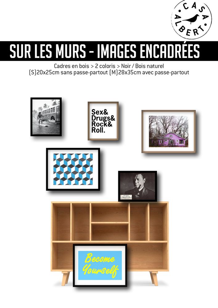 Autres décorations murales - SUR LES MURS photos encadrées - CASA ALBERT