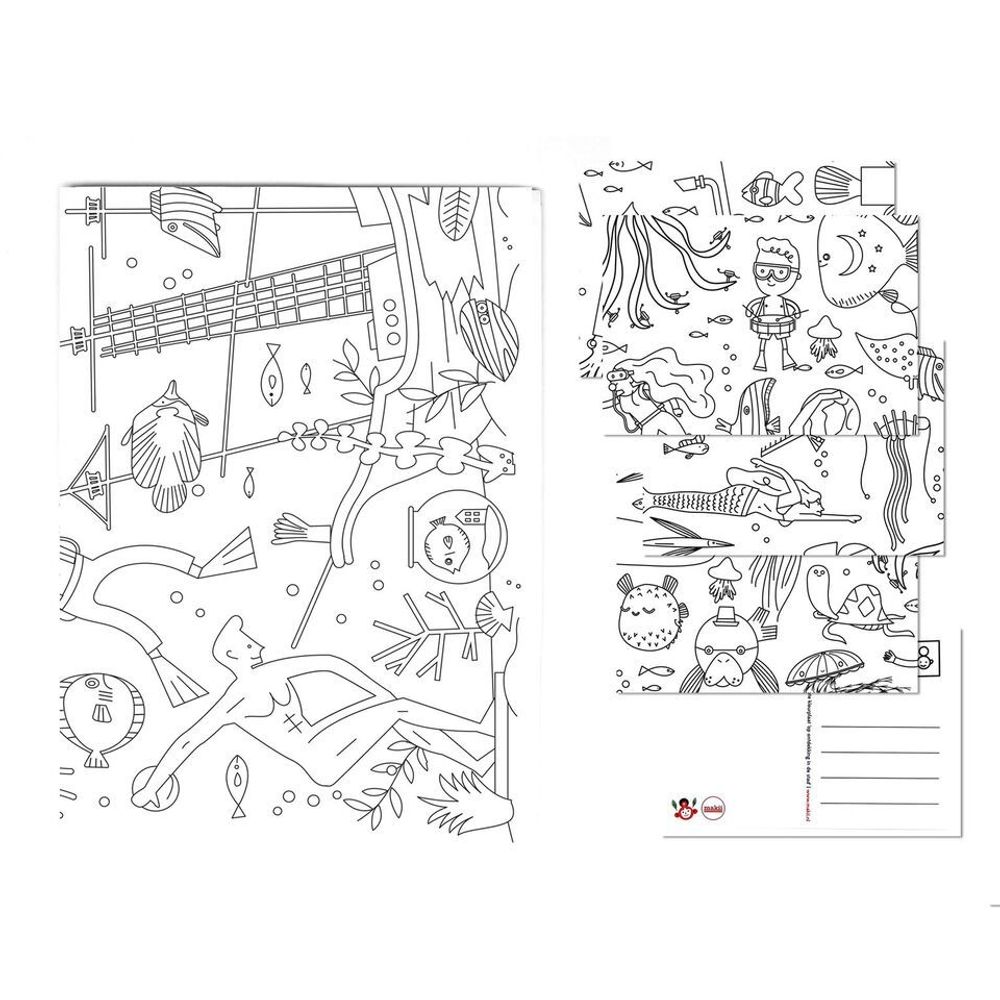 Children's arts and crafts - Giant colouring pictures - MAKII