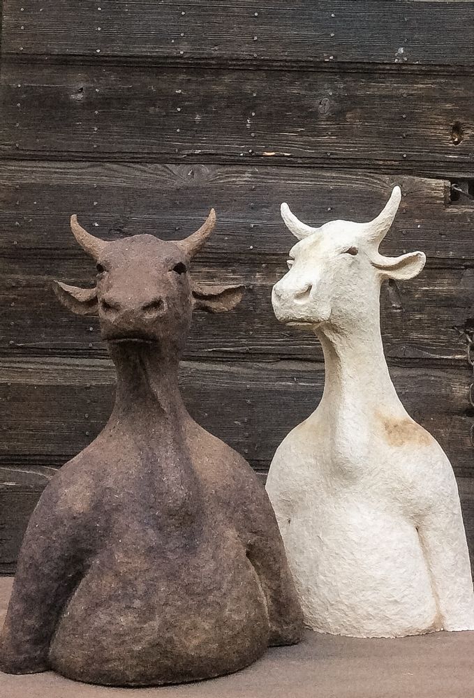 Sculptures, statuettes and miniatures - "Ancêtre" Vache - CAROLO SCULPTURE