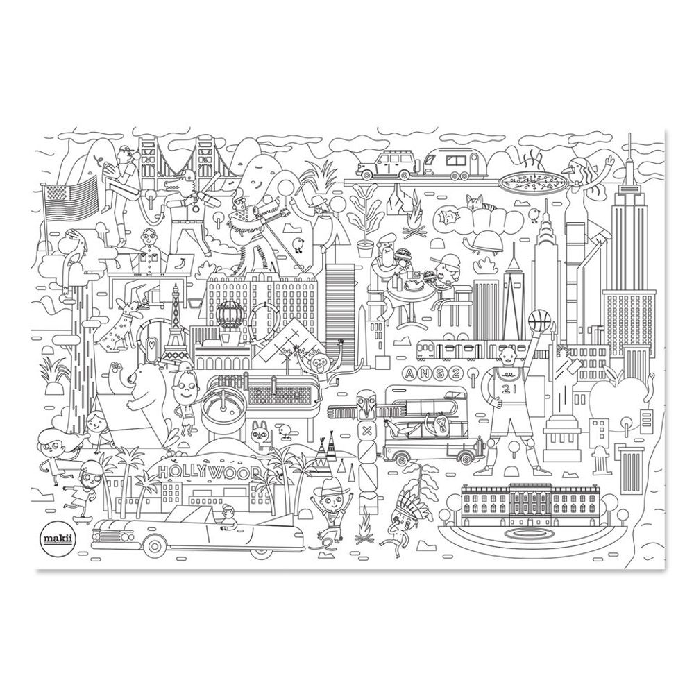 Loisirs créatifs pour enfant - Image de coloriage méga - MAKII