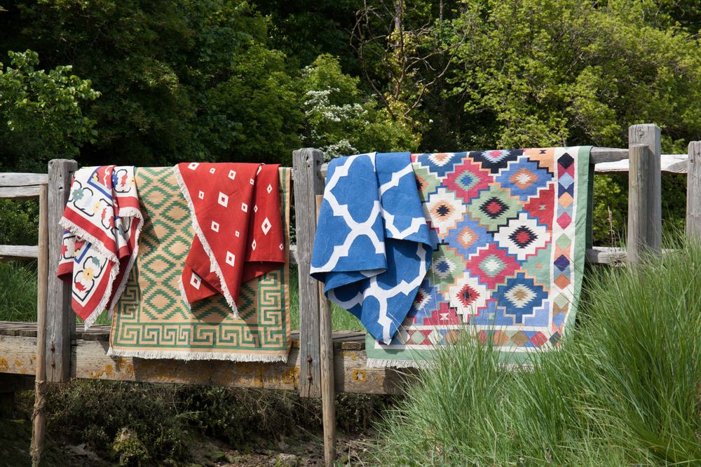 Tapis contemporains - Indian dhurries - MAHOUT LIFESTYLE LTD