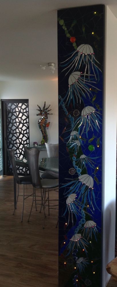 Other wall decoration - Tableaux chantiers et sculptures mosaique - BLEU CITRON MOSAIQUES