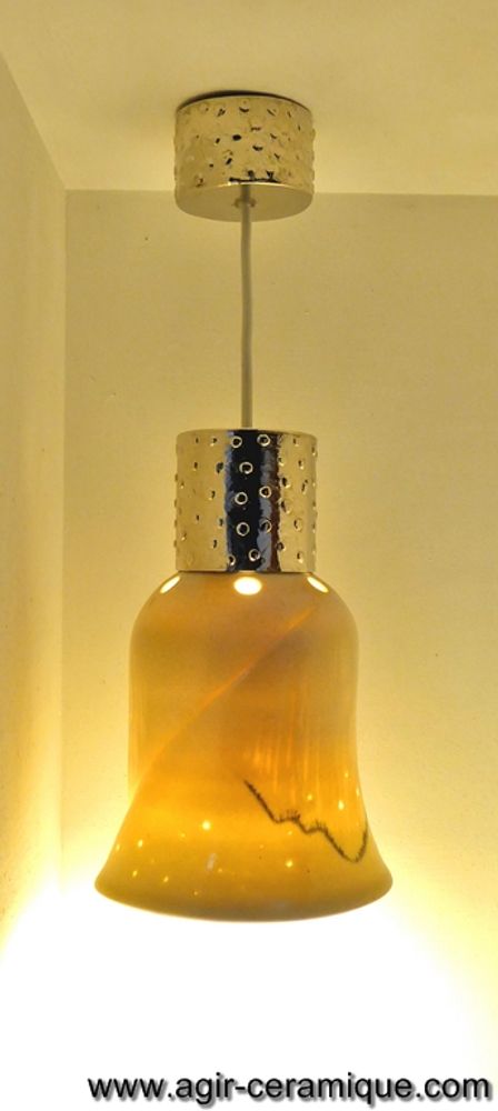 Ceiling lights - Ceiling lamp 'Nepentes' - AGIR CERAMIQUE - KERAMSTEEL