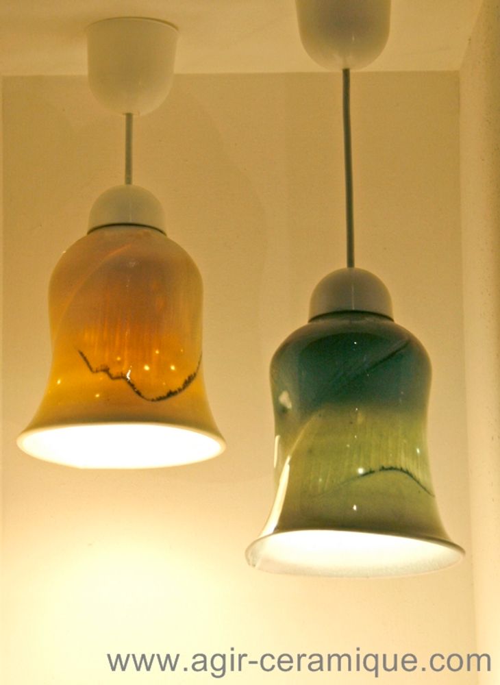 Ceiling lights - Ceiling lamp 'Nepentes' - AGIR CERAMIQUE - KERAMSTEEL
