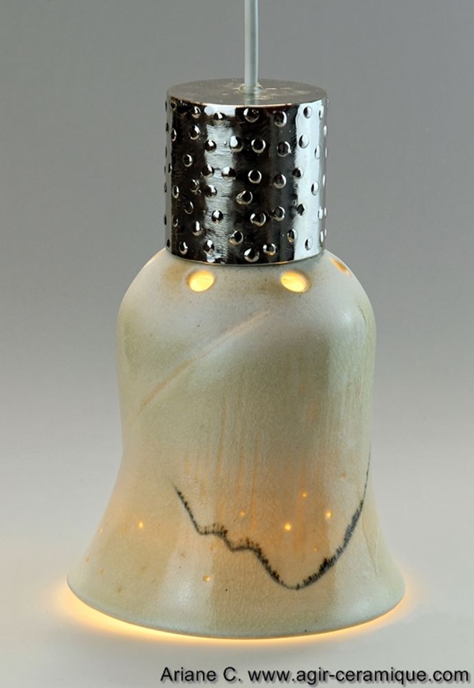 Ceiling lights - Ceiling lamp 'Nepentes' - AGIR CERAMIQUE - KERAMSTEEL