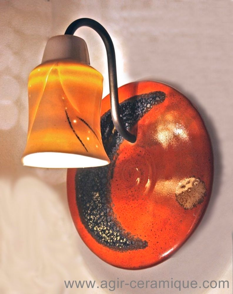 Wall lamps - Wall lamp 'golden rain' - AGIR CERAMIQUE - KERAMSTEEL
