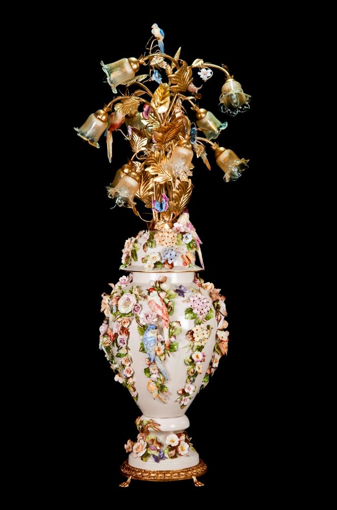 Floor lamps - FLOOR LAMP. - I BORBONE ARTE DI CAPODIMONTE