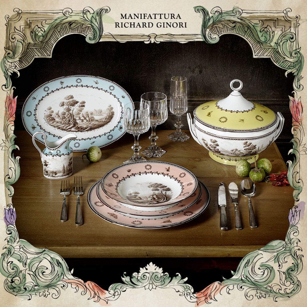 Assiettes de réception - Paesaggi Collections - RICHARD GINORI 1735