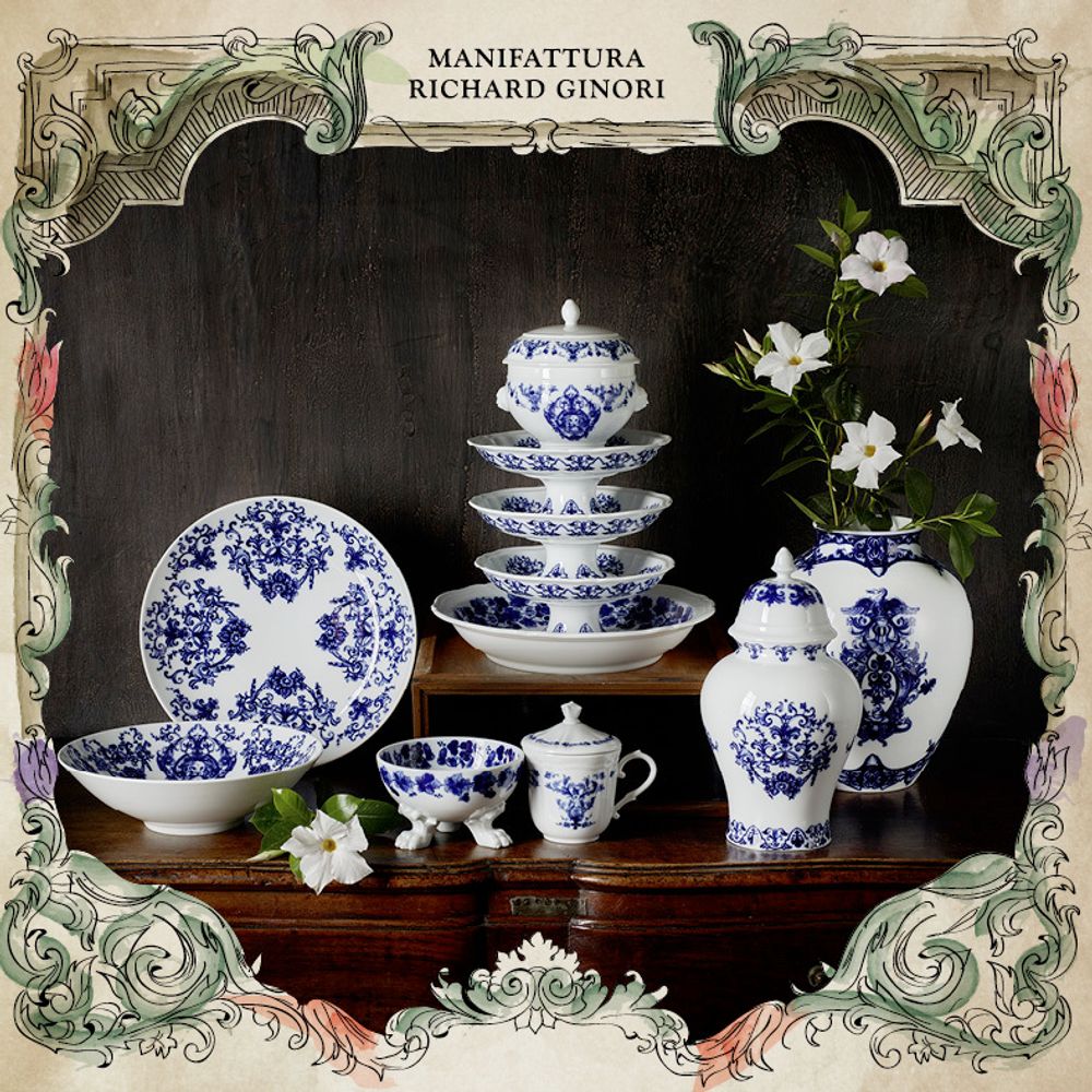 Decorative objects - decorative object Babele collection, Blue - RICHARD GINORI 1735