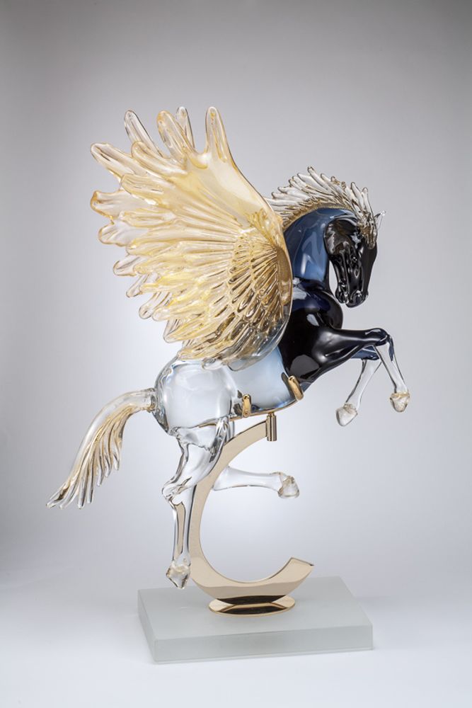 Art glass - northern light pegasus - ZANETTI MURANO