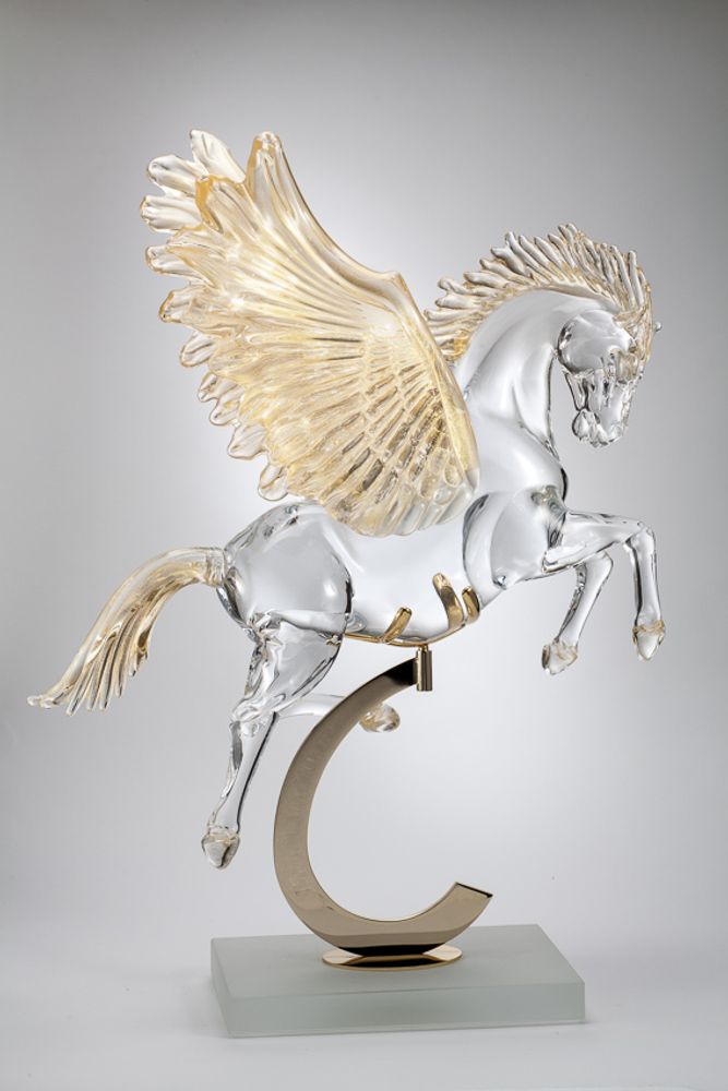 Art glass - northern light pegasus - ZANETTI MURANO