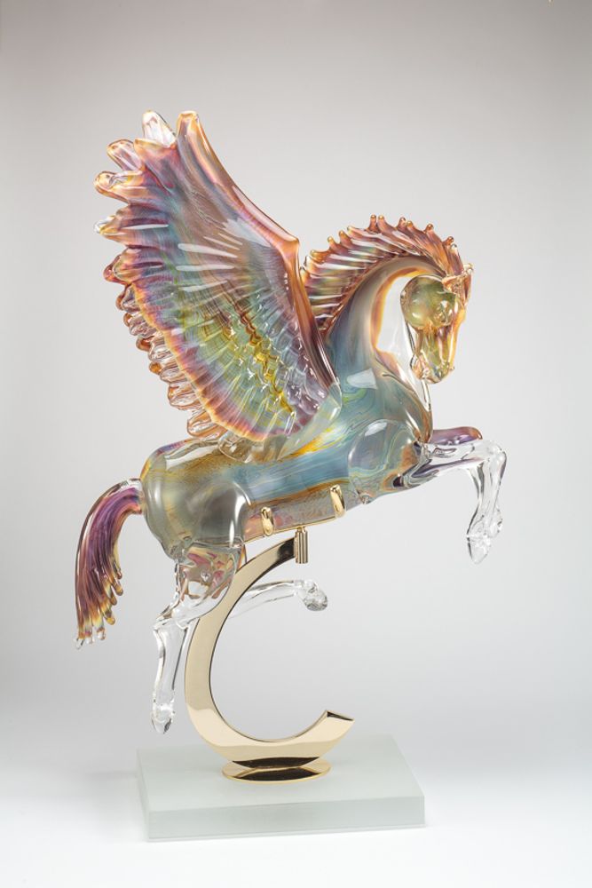 Art glass - northern light pegasus - ZANETTI MURANO