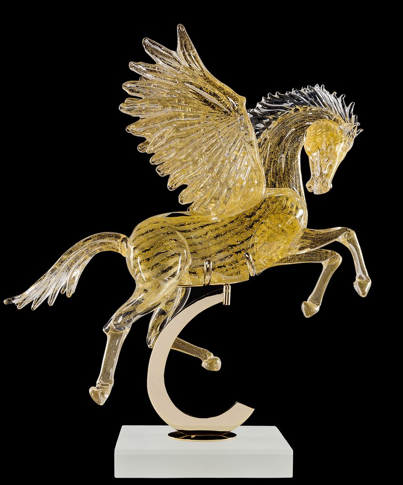 Art glass - northern light pegasus - ZANETTI MURANO