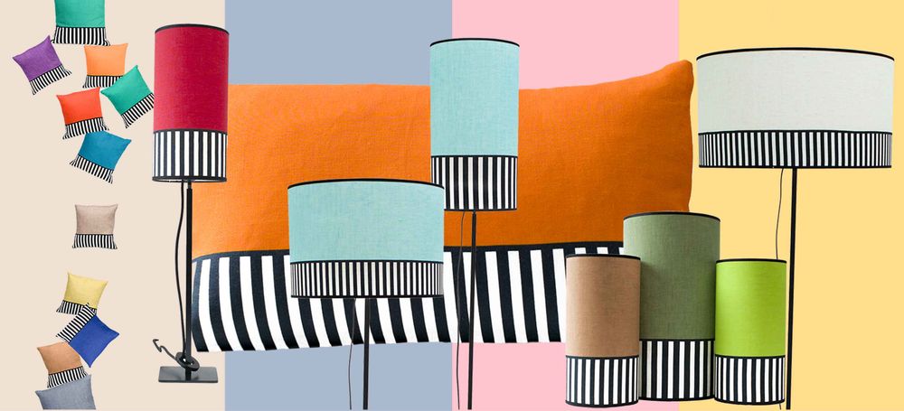 Coussins textile - COUSSINS- Collection LAMPIONS - MARIE EN MAI