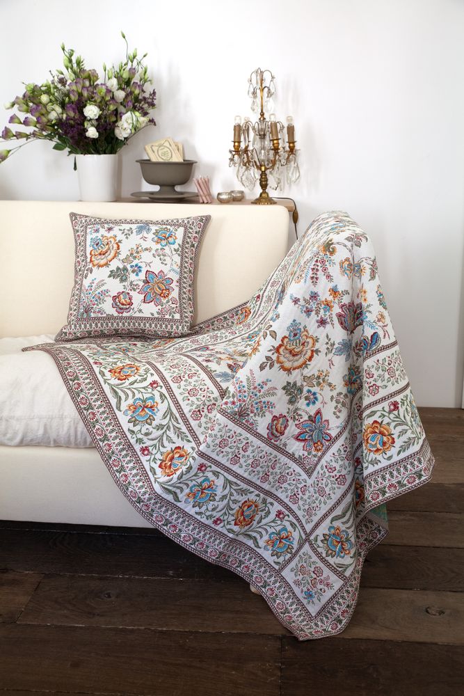 Coussins textile - Nappe Garance & Montespan - TISSUS TOSELLI