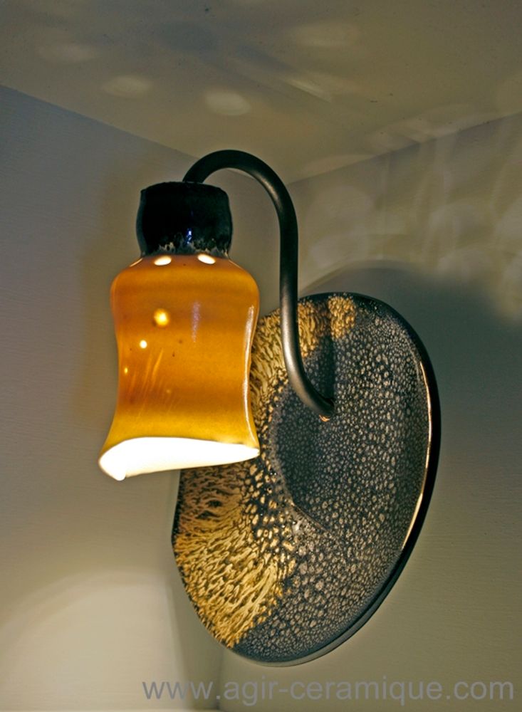 Wall lamps - Wall lamp 'golden rain' - AGIR CERAMIQUE - KERAMSTEEL