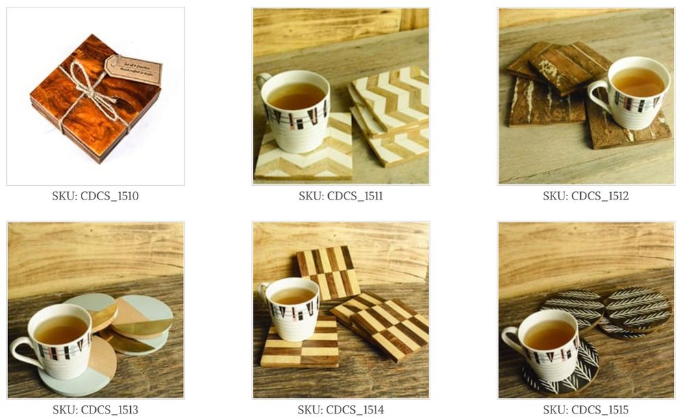 Tea and coffee accessories - Agate + Marble COASTERS - LUXURIOUS ARTS
