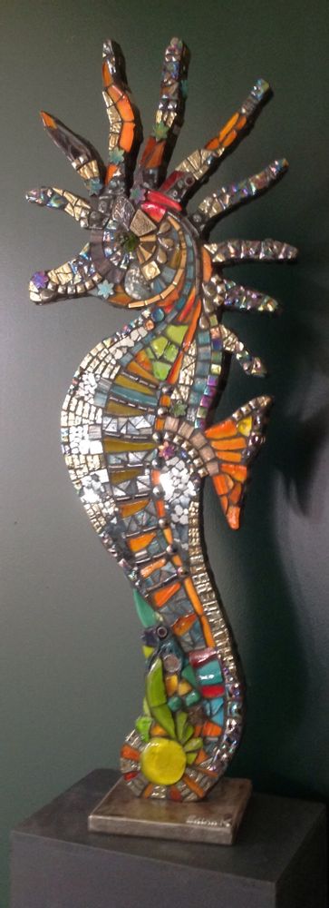 Other wall decoration - Tableaux chantiers et sculptures mosaique - BLEU CITRON MOSAIQUES