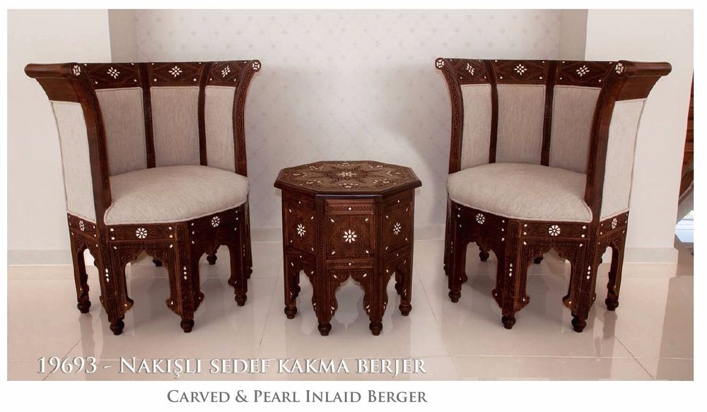 Chaises - ensemble unique de 2 sièges et table - HELENA WOOD ART